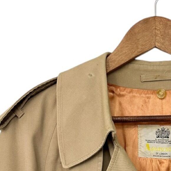Aquascutum Aqua 5 Trench Coat Size 40 - Picture 10 of 12